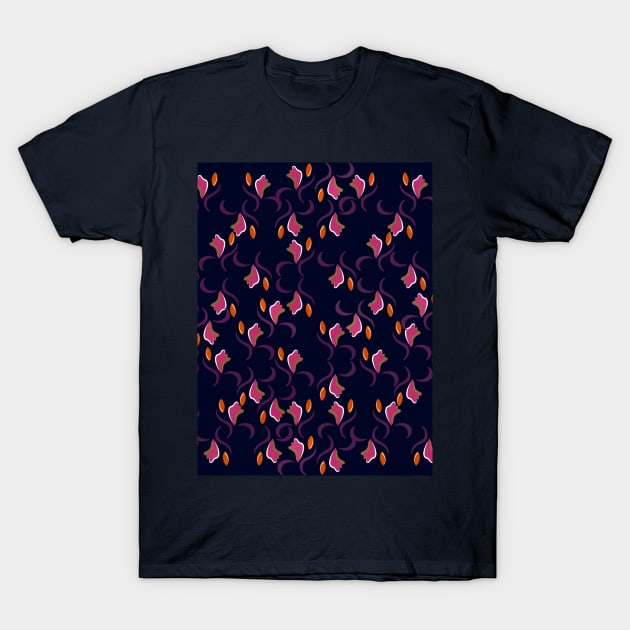 Colorful floral pattern ornament for textiles T-Shirt by shikita_a